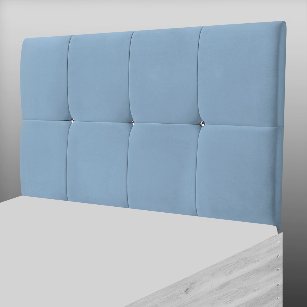 CUBE HEADBOARD IN TEAL PLUSH
