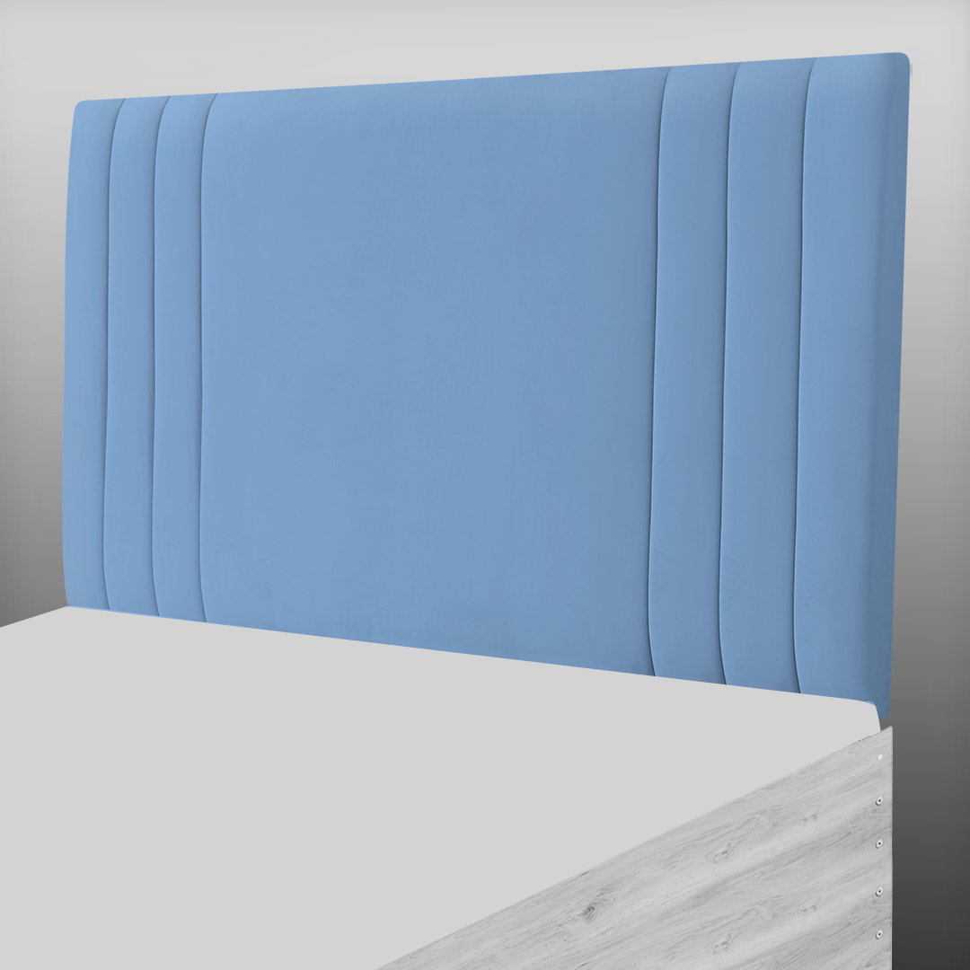 PANAMA HEADBOARD IN SKY BLUE PLUSH