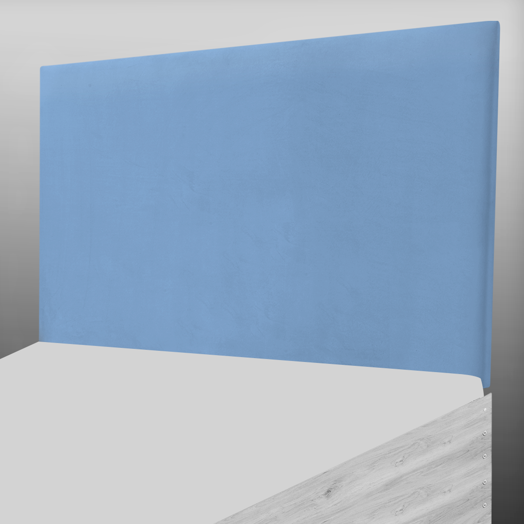 PLAIN HEADBOARD IN SKY BLUE PLUSH