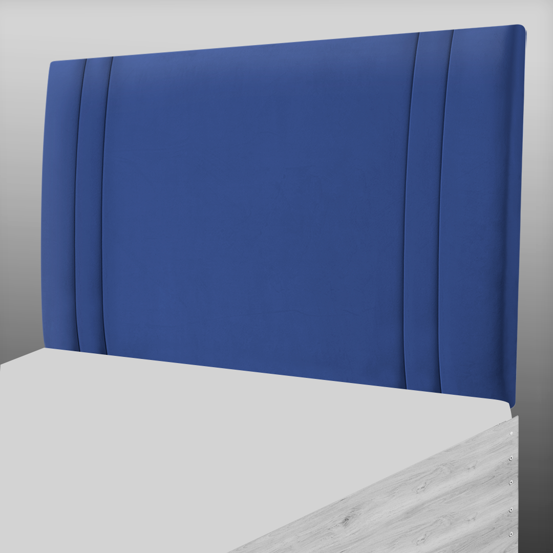 GENEVA HEADBOARD IN DARK BLUE PLUSH