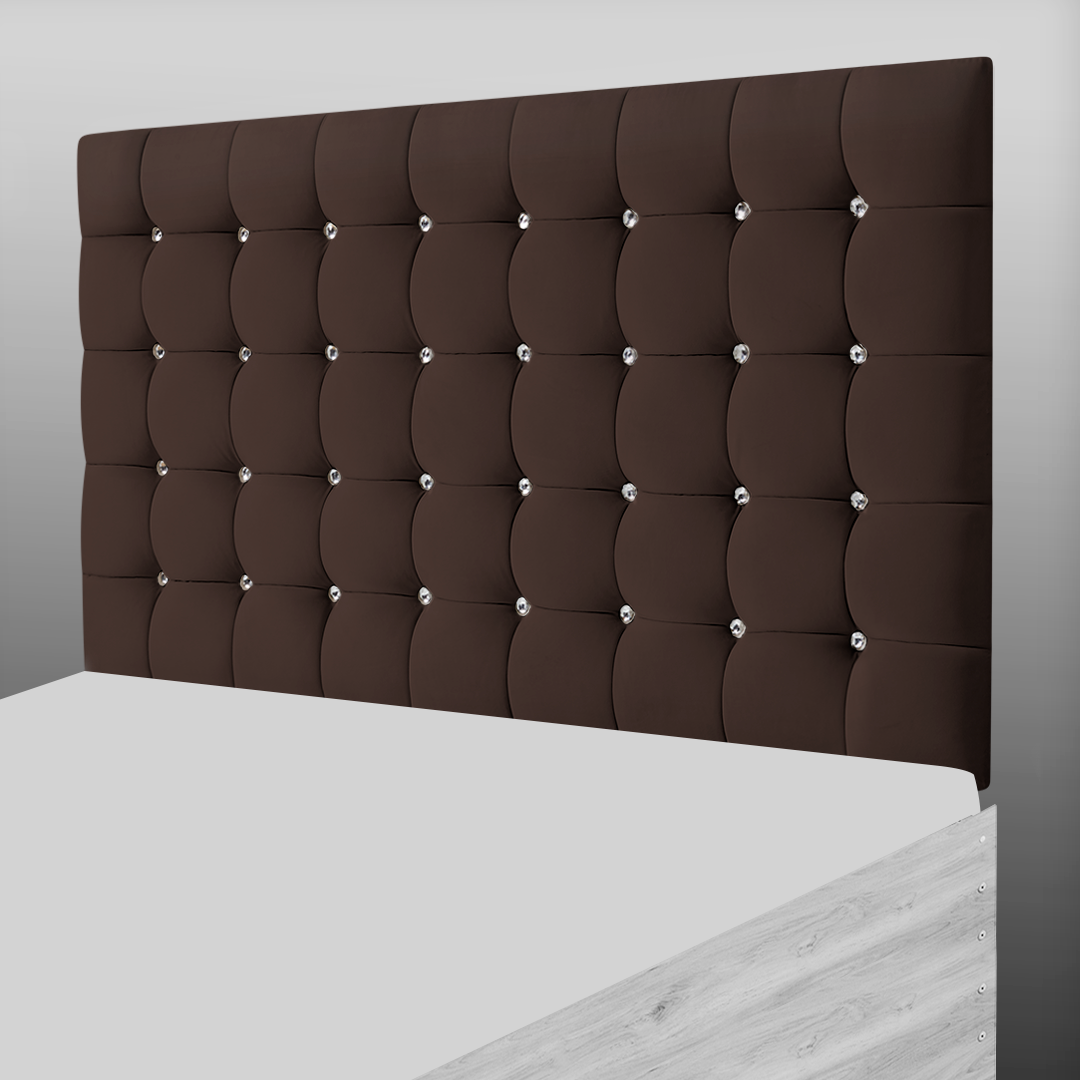 SUPER CUBE HEADBOARD IN BROWN PLUSH