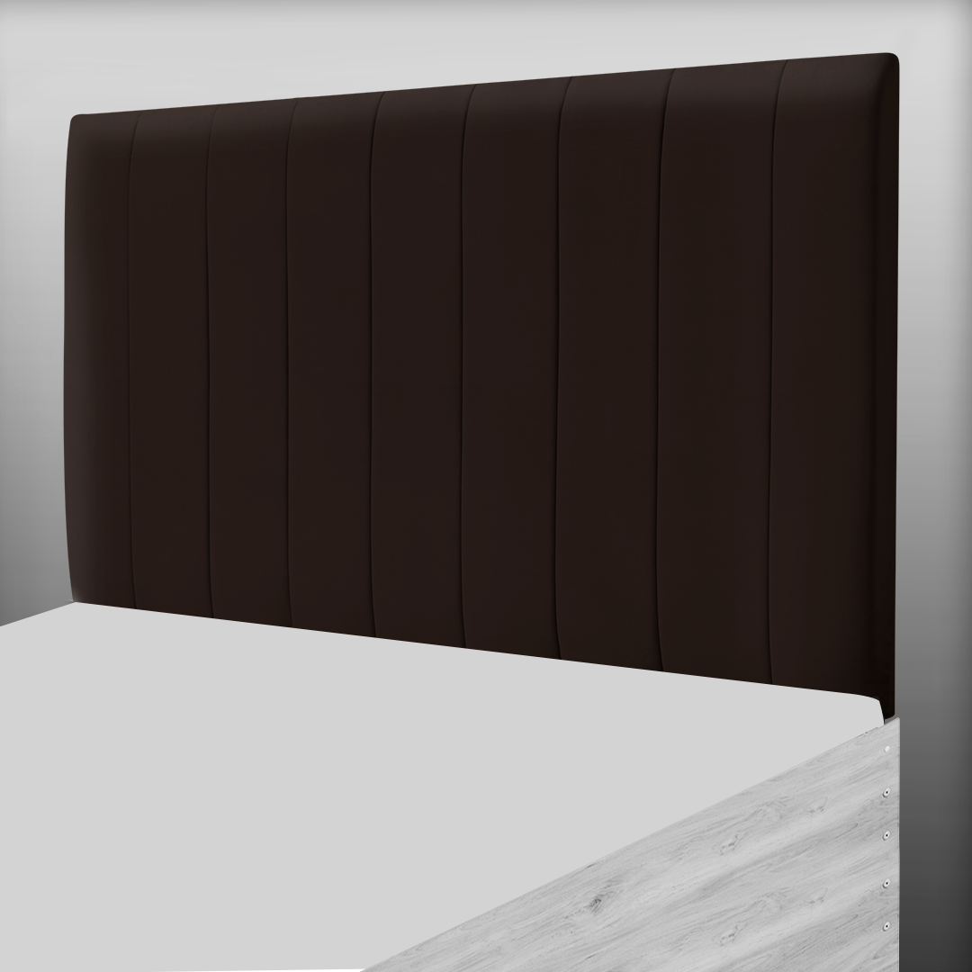9 PANEL HEADBOARD IN BROWN PLUSH