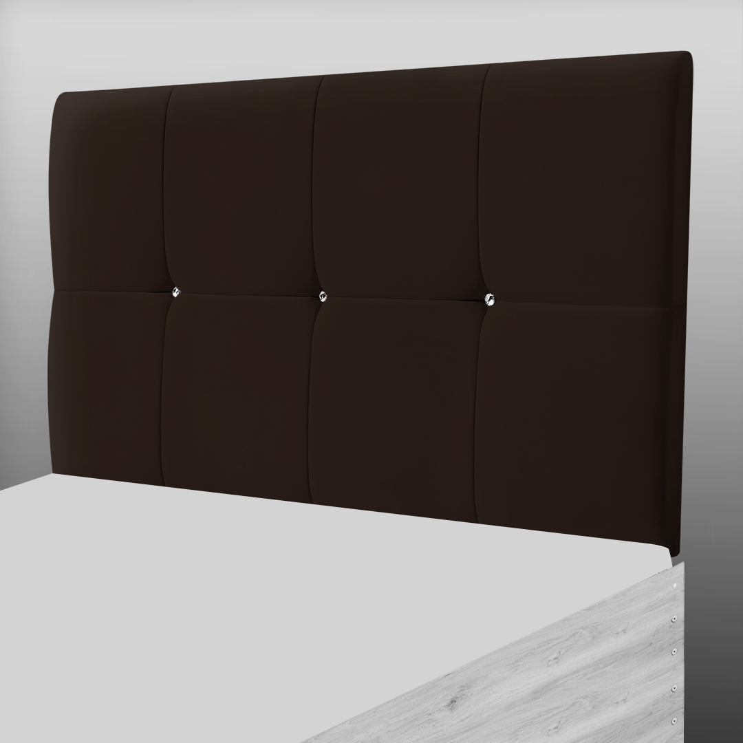 CUBE HEADBOARD IN BROWN PLUSH