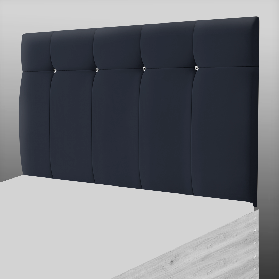 BORWICK HEADBOARD IN BLACK SUEDE