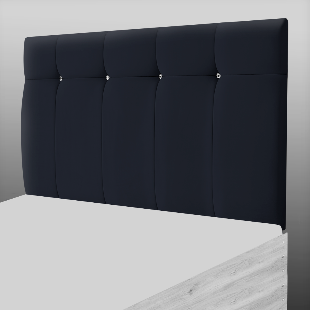 BORWICK HEADBOARD IN BLACK PLUSH