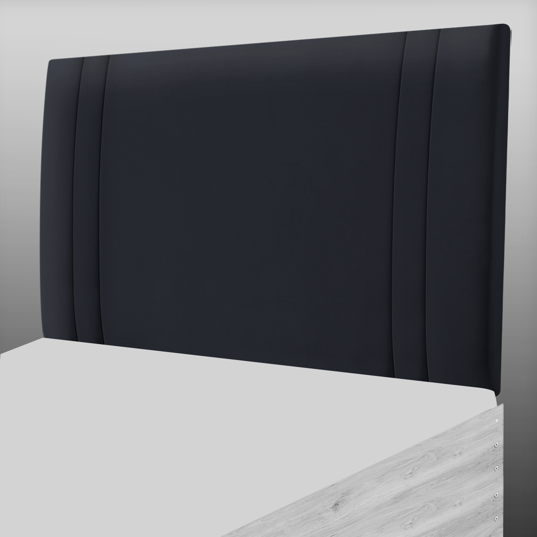 GENEVA HEADBOARD IN BLACK PLUSH
