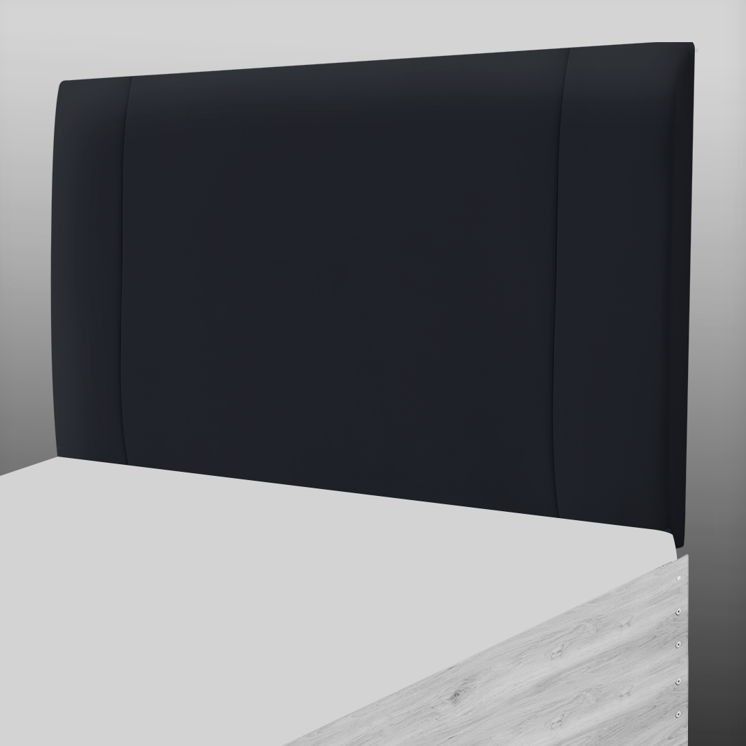 LINCOLN HEADBOARD IN BLACK PLUSH