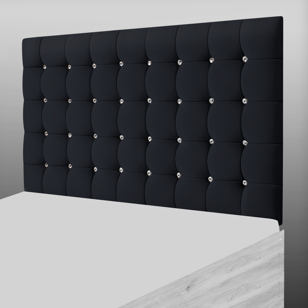 SUPER CUBE HEADBOARD IN BLACK PLUSH
