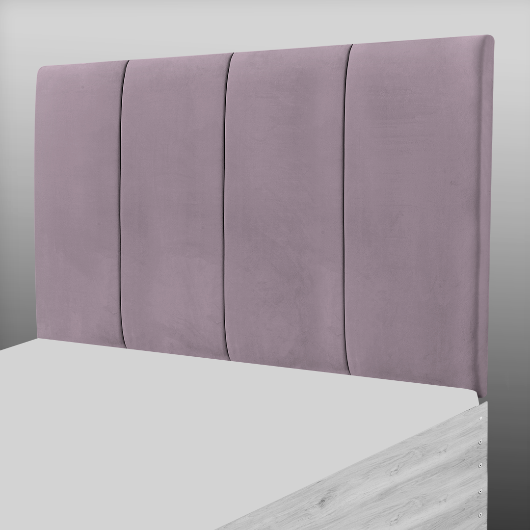 4 PANEL HEADBOARD IN PINK PLUSH