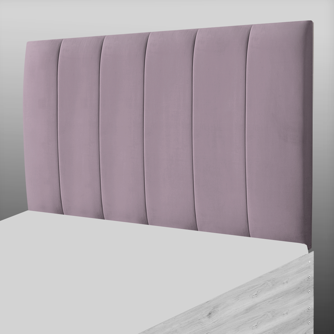 6 PANEL HEADBOARD IN PINK PLUSH