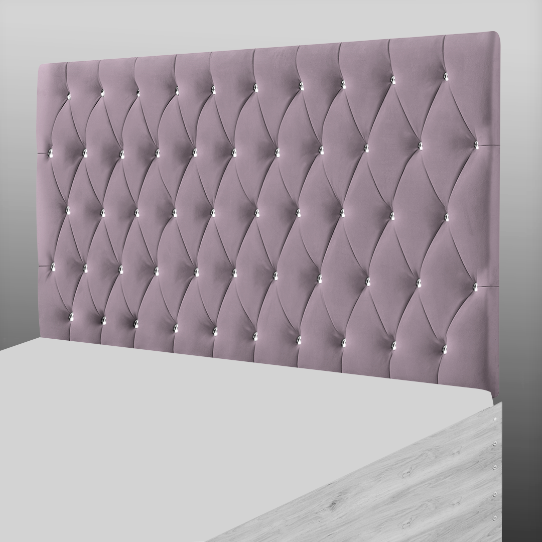 CHESTERFIELD HEADBOARD IN PINK PLUSH