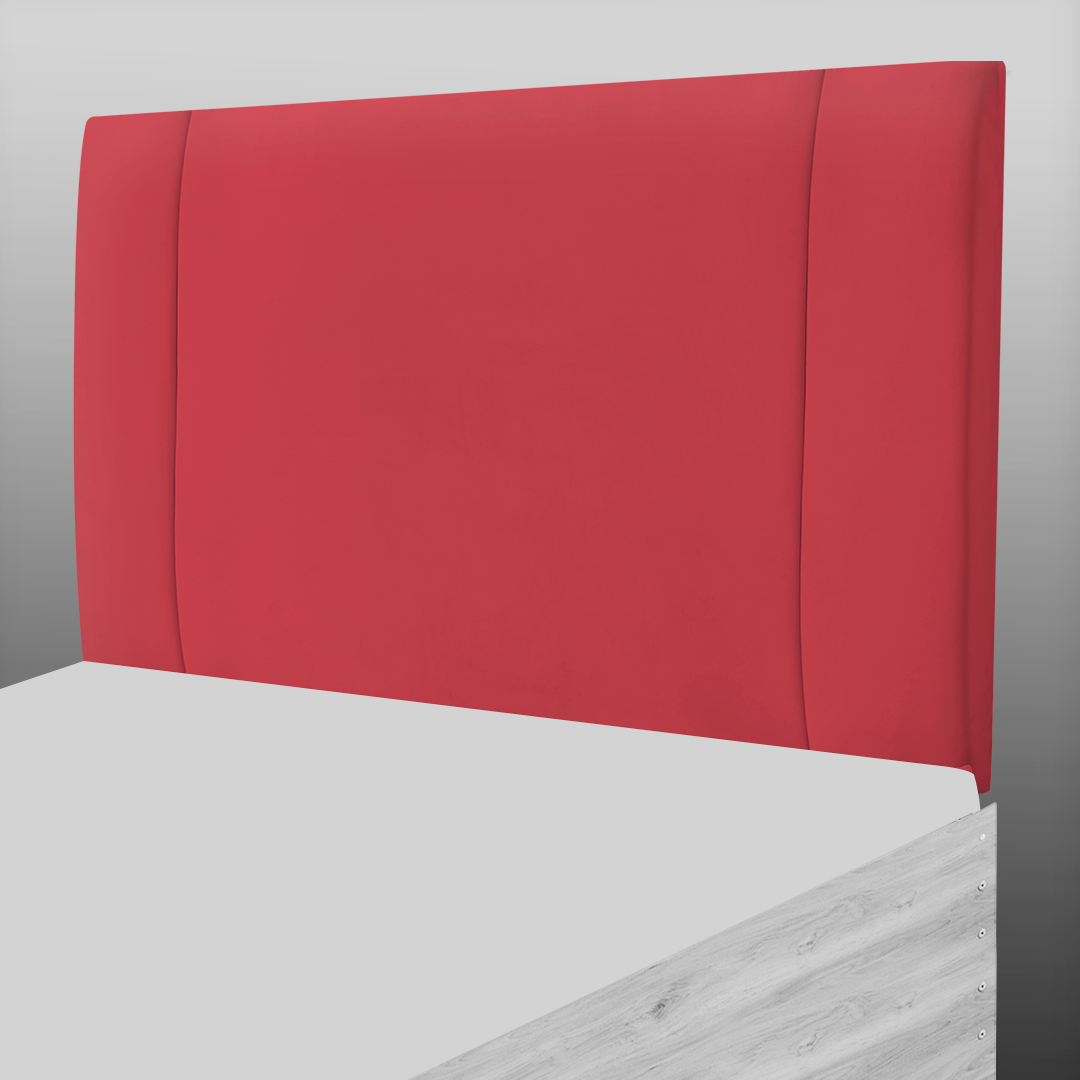 LINCOLN HEADBOARD IN RED PLUSH