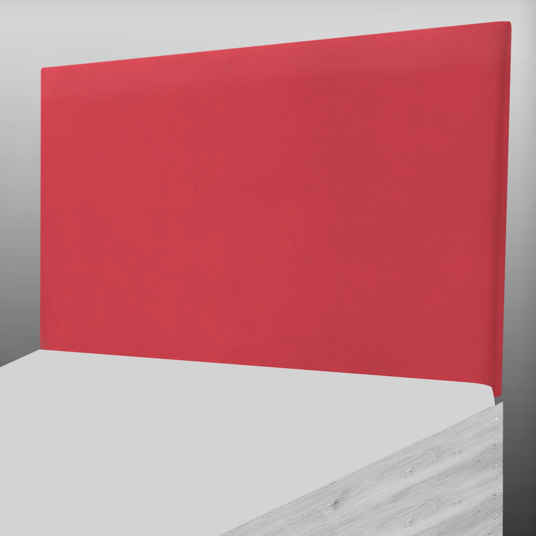 PLAIN HEADBOARD IN RED PLUSH