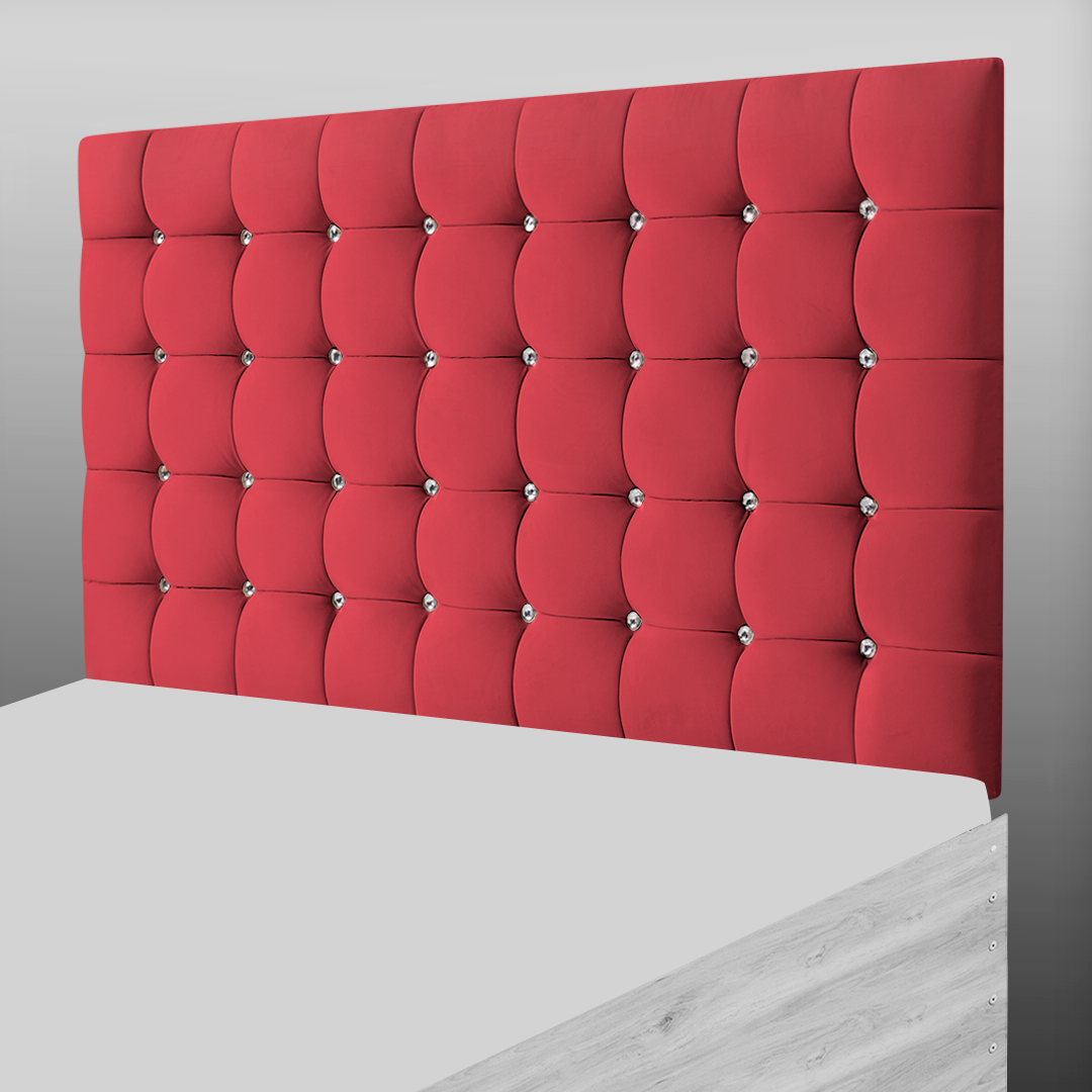 SUPER CUBE HEADBOARD IN RED PLUSH