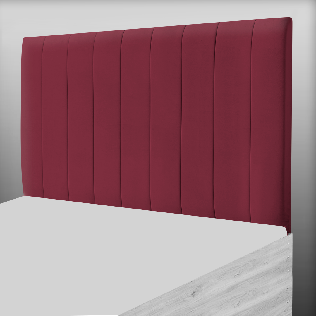 9 PANEL HEADBOARD IN AUBERGINE PLUSH