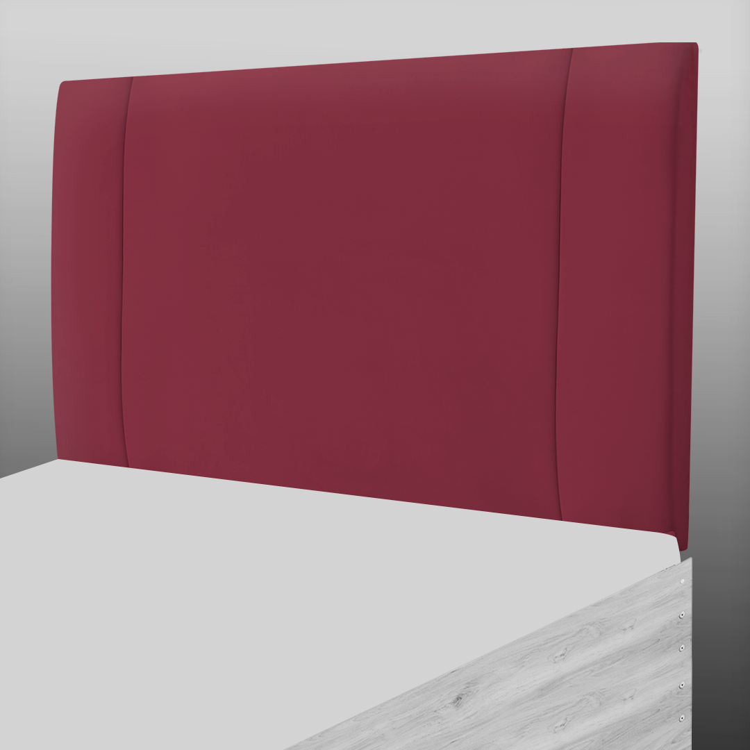 LINCOLN HEADBOARD IN AUBERGINE PLUSH