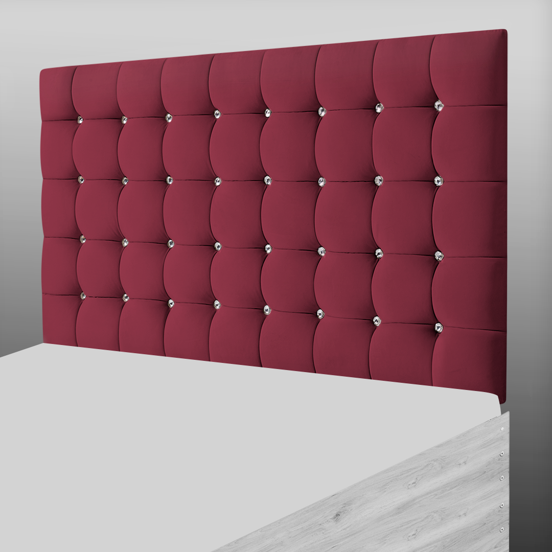 SUPER CUBE HEADBOARD IN AUBERGINE PLUSH