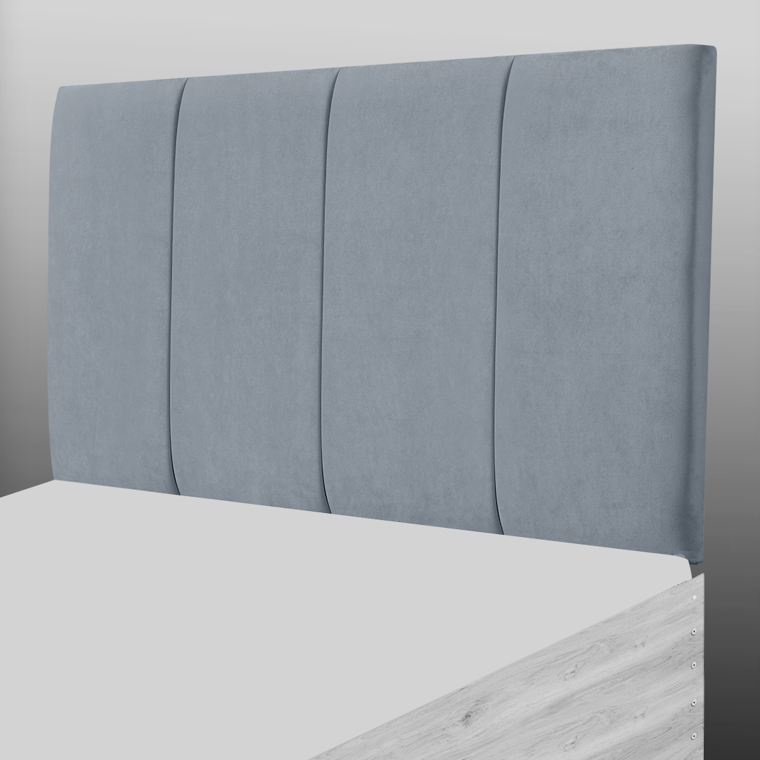 4 PANEL HEADBOARD IN GREY