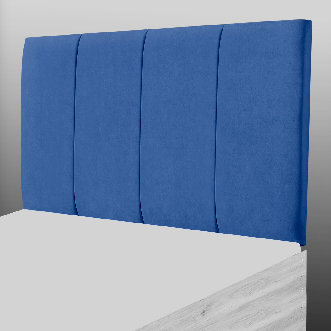 4 PANEL HEADBOARD IN TEAL SUEDE