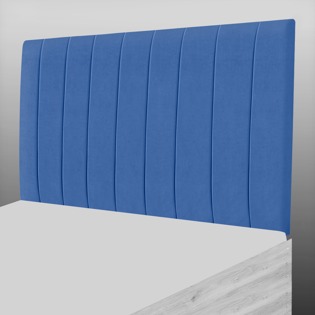 9 PANEL HEADBOARD IN TEAL SUEDE
