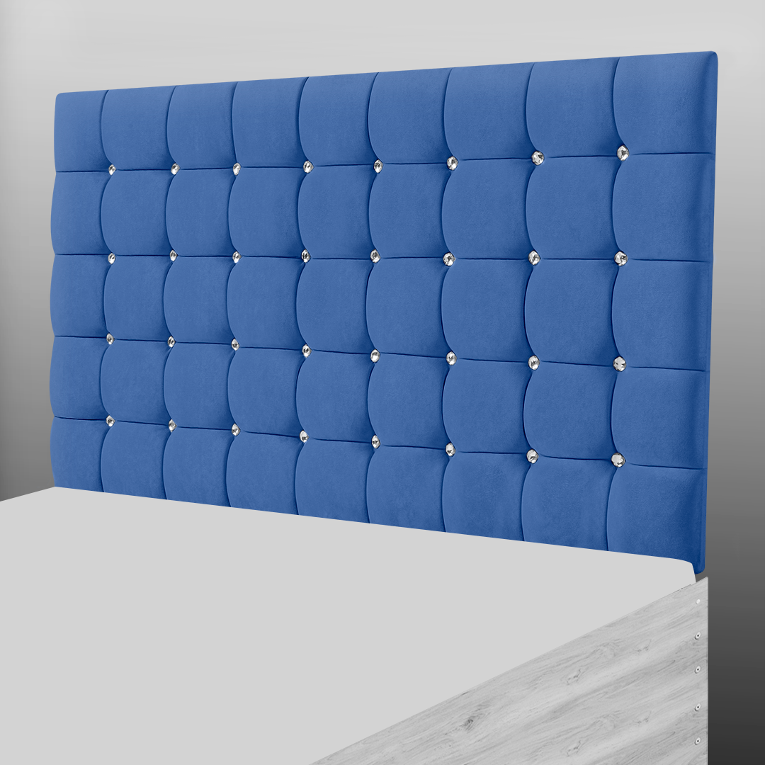 SUPER CUBE HEADBOARD IN TEAL SUEDE