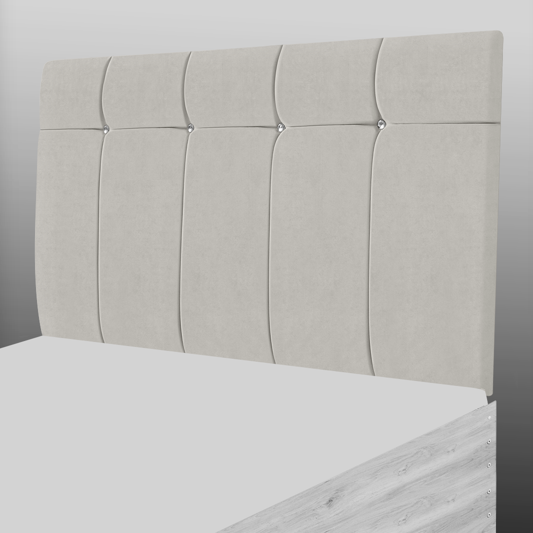 BORWICK HEADBOARD IN CREAM SUEDE
