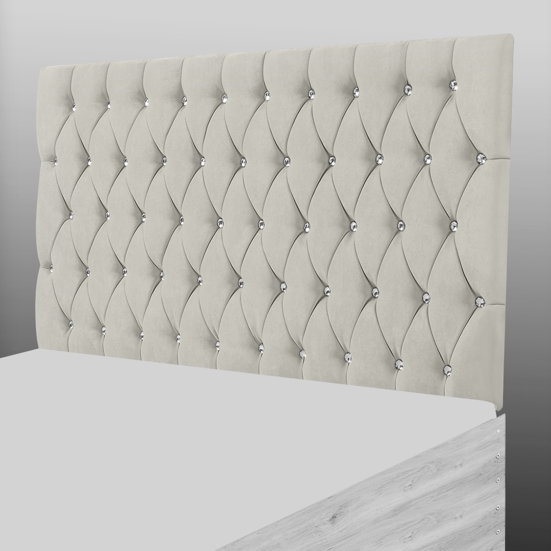 CHESTERFIELD HEADBOARD IN CREAM SUEDE