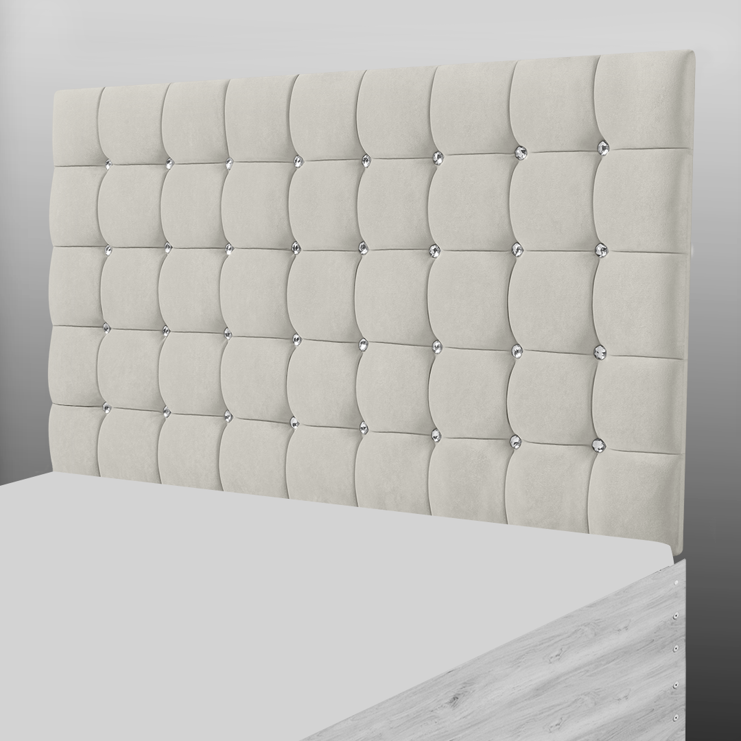 SUPER CUBE HEADBOARD IN CREAM SUEDE