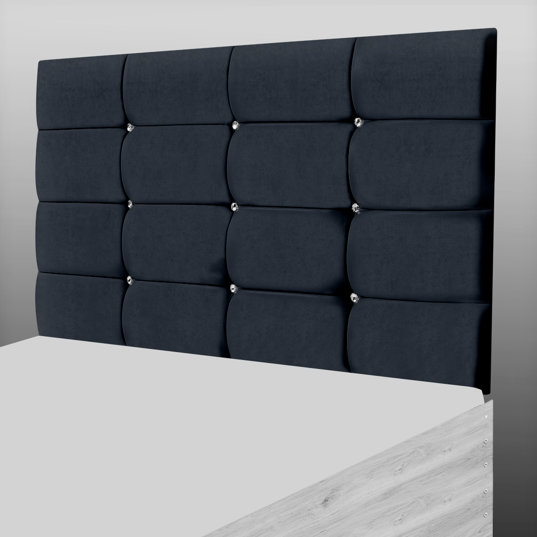 NEW CUBE HEADBOARD IN CHARCOAL
