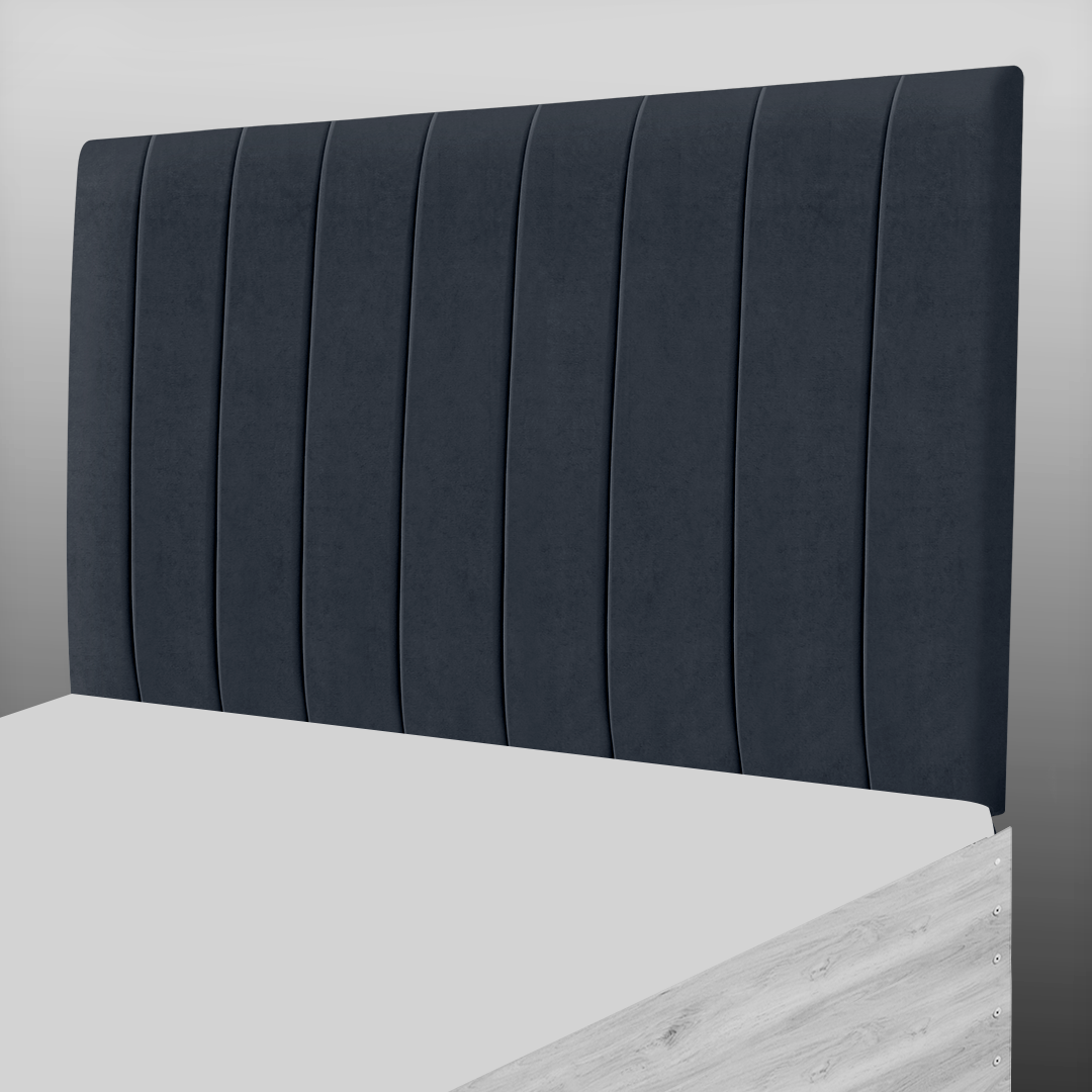 9 PANEL HEADBOARD IN CHARCOAL