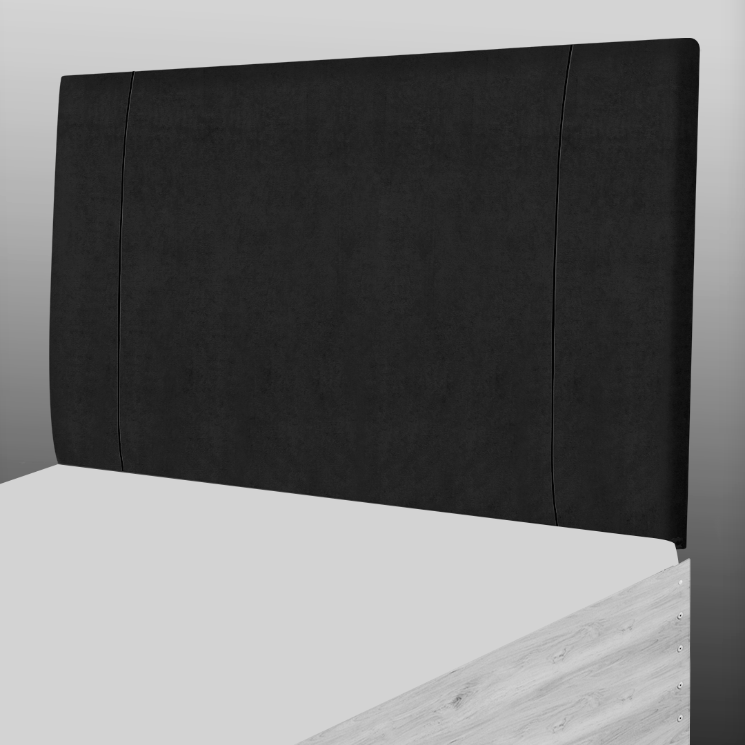 LINCOLN HEADBOARD IN BLACK SUEDE