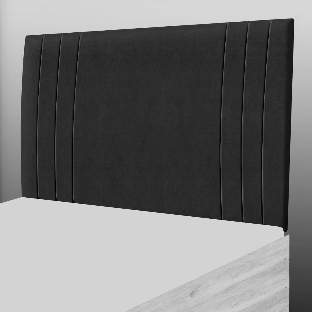 PANAMA HEADBOARD IN BLACK SUEDE