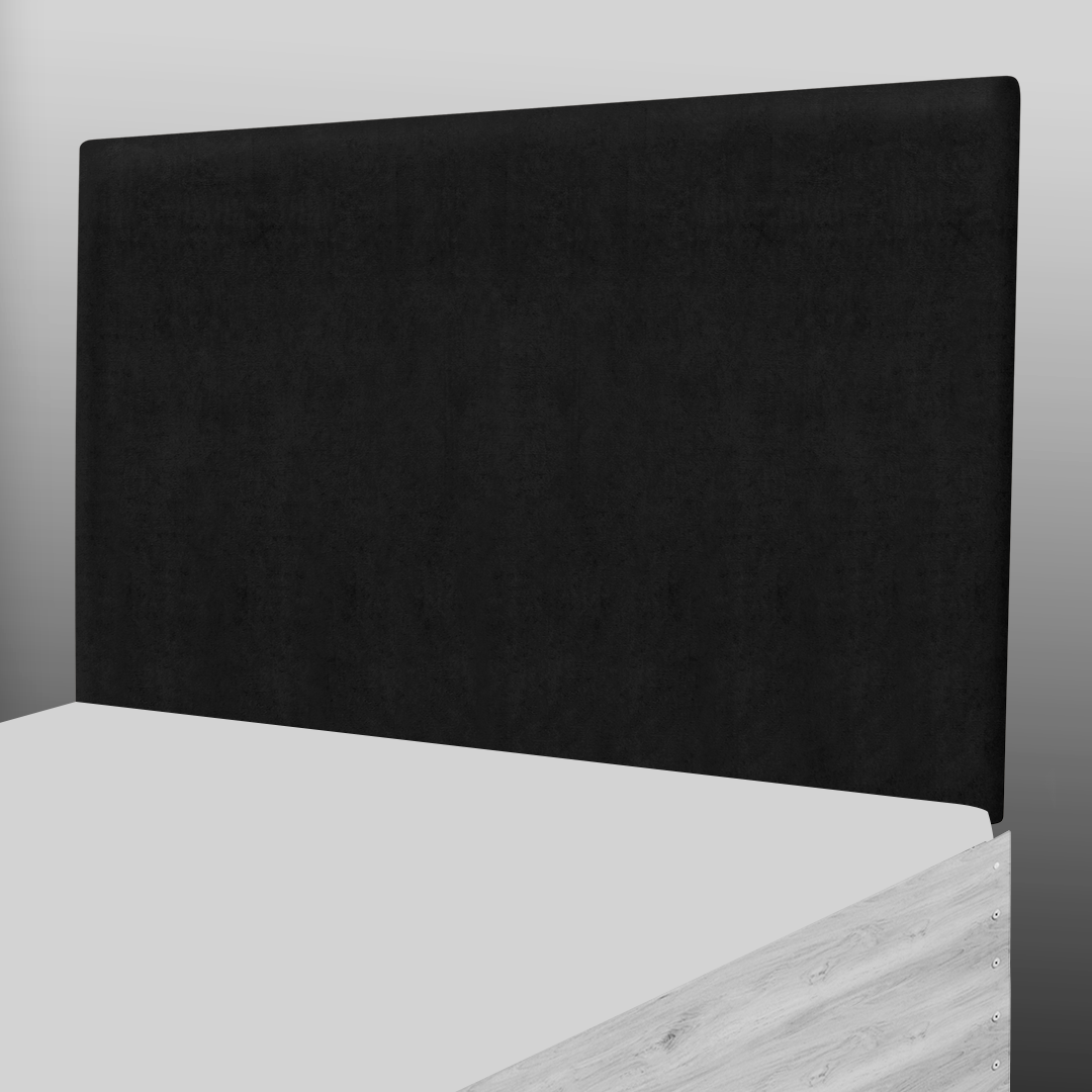 PLAIN HEADBOARD IN BLACK SUEDE