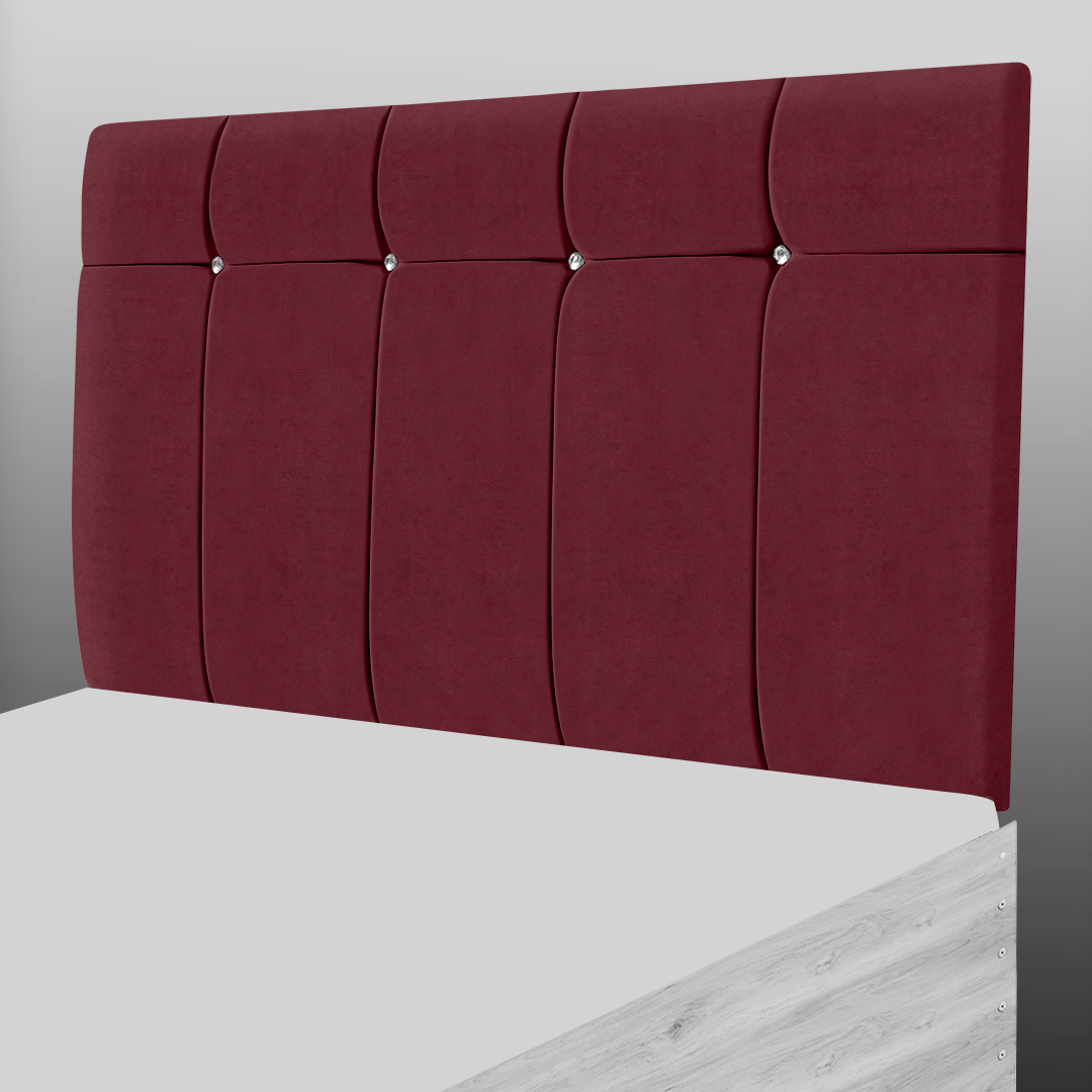 BORWICK HEADBOARD IN AUBERGINE PLUSH