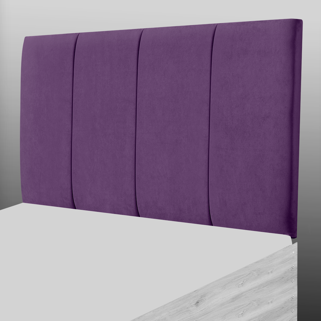 4 PANEL HEADBOARD IN PURPLE