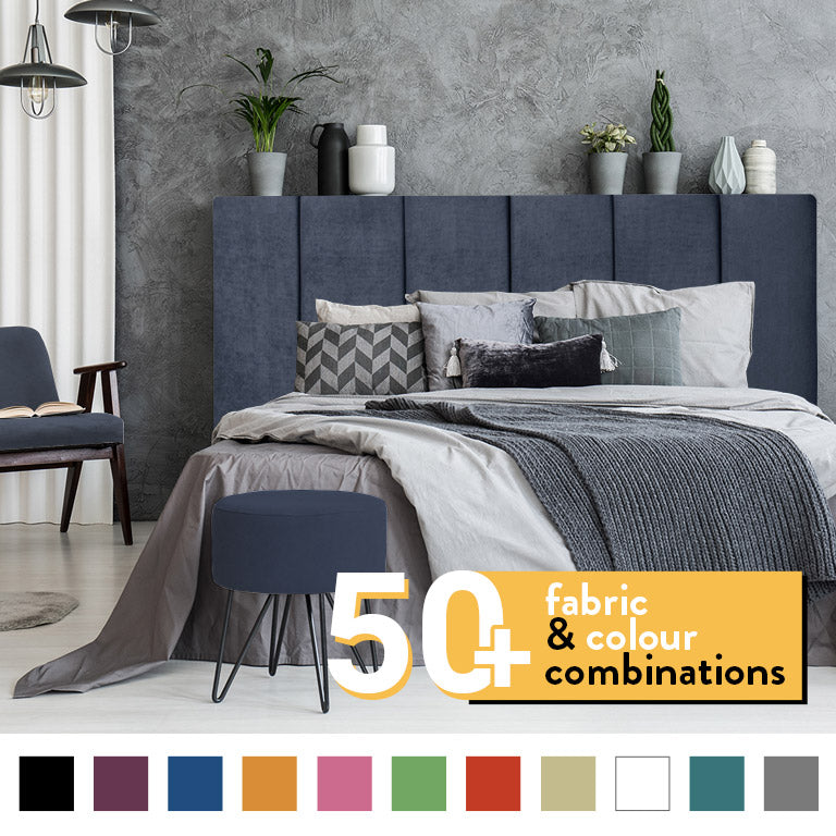 6 PANEL HEADBOARD IN SUEDE