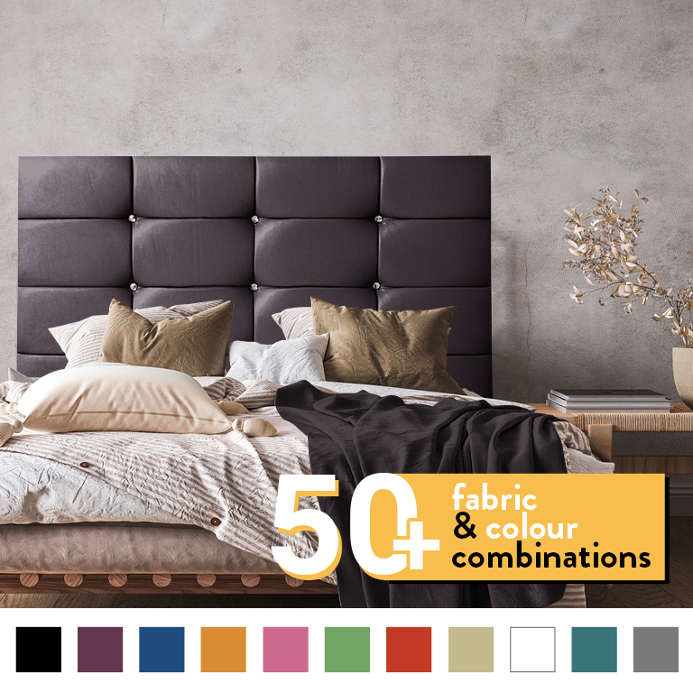 NEW CUBE HEADBOARD IN LEATHER