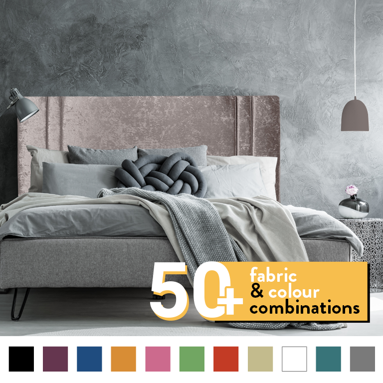 GENEVA HEADBOARD IN CHAMPAGNE CRUSH VELVET