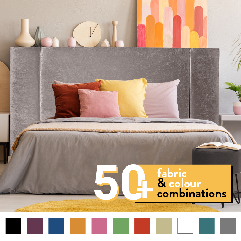 LINCOLN HEADBOARD IN CHAMPAGNE CRUSH VELVET