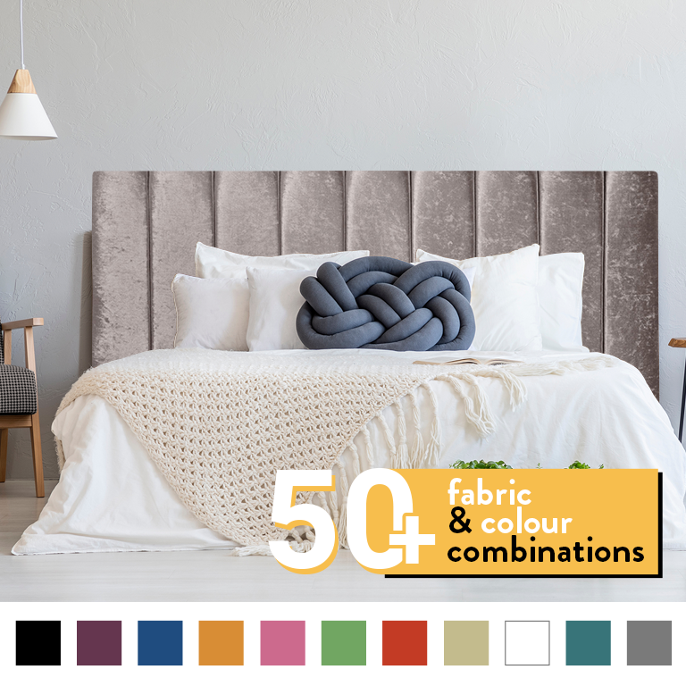 9 PANEL HEADBOARD IN CRUSH VELVET