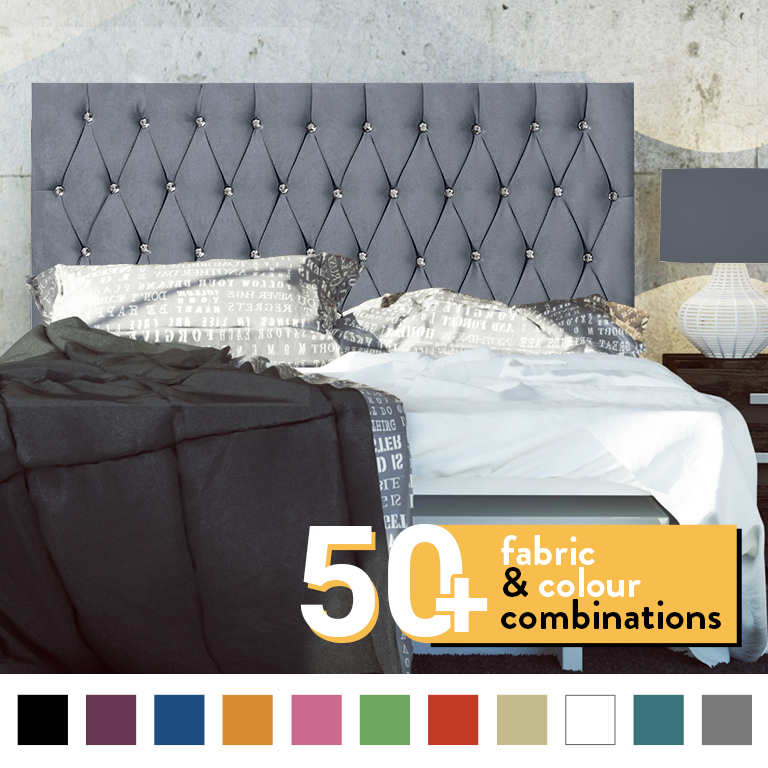 CHESTERFIELD HEADBOARD IN SUEDE