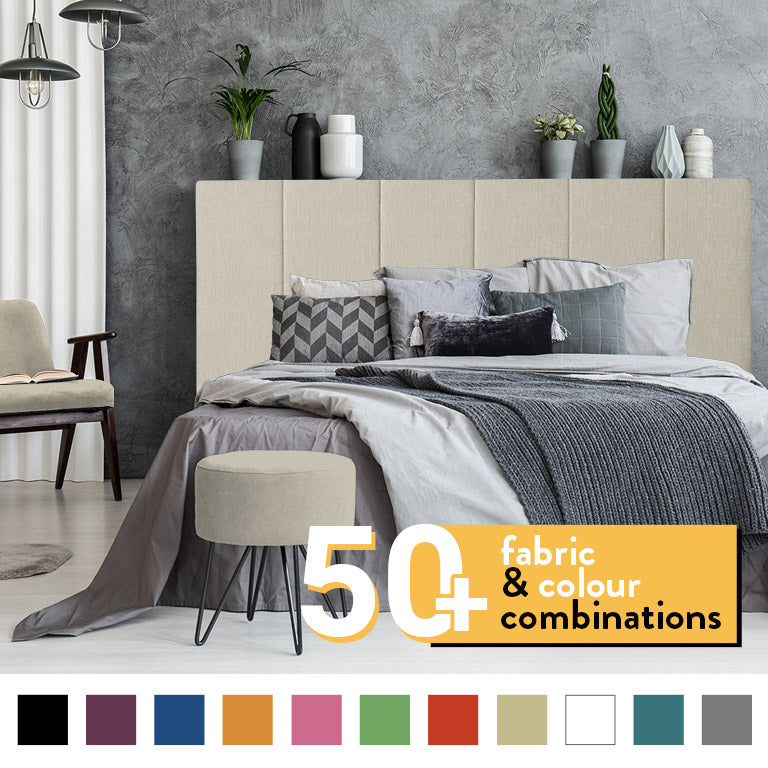 6 PANEL HEADBOARD IN CHENILLE