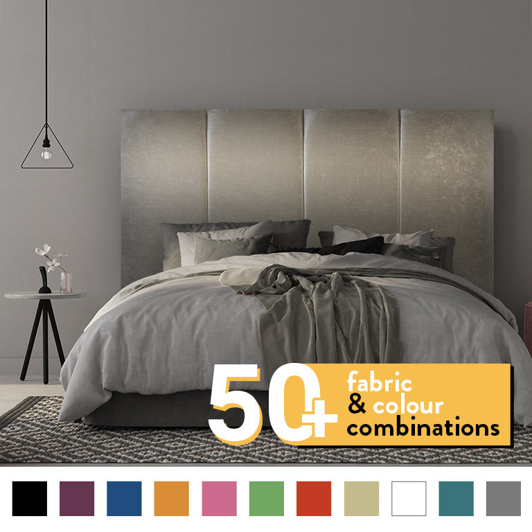 4 PANEL HEADBOARD IN CRUSH VELVET