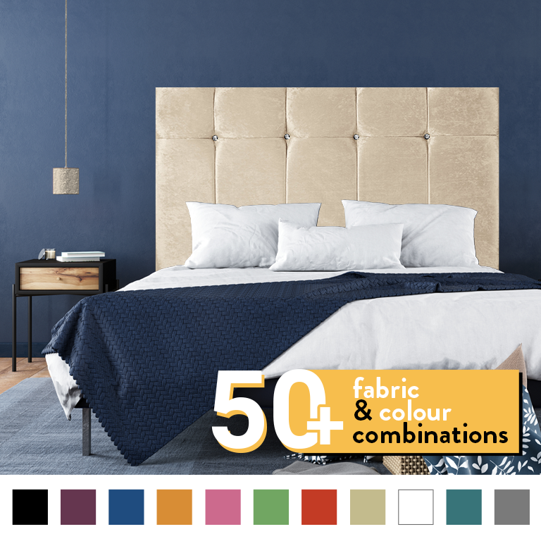 BORWICK HEADBOARD IN CRUSH VELVET