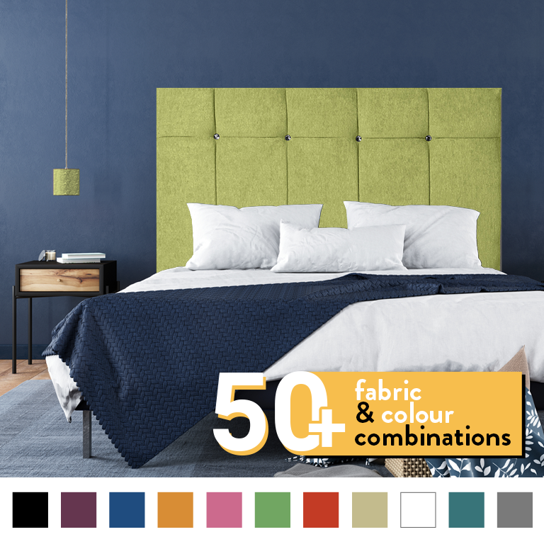 BORWICK HEADBOARD IN GREEN CHENILLE