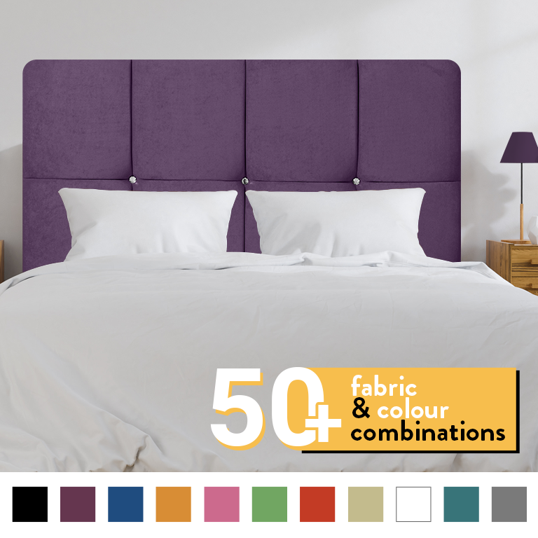 CUBE HEADBOARD IN SUEDE