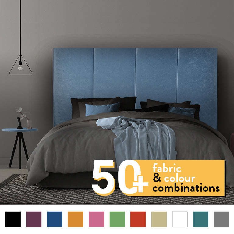 6 PANEL HEADBOARD IN CRUSH VELVET