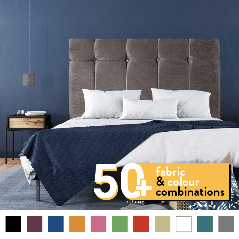 BORWICK HEADBOARD IN TRUFFLE CRUSH VELVET