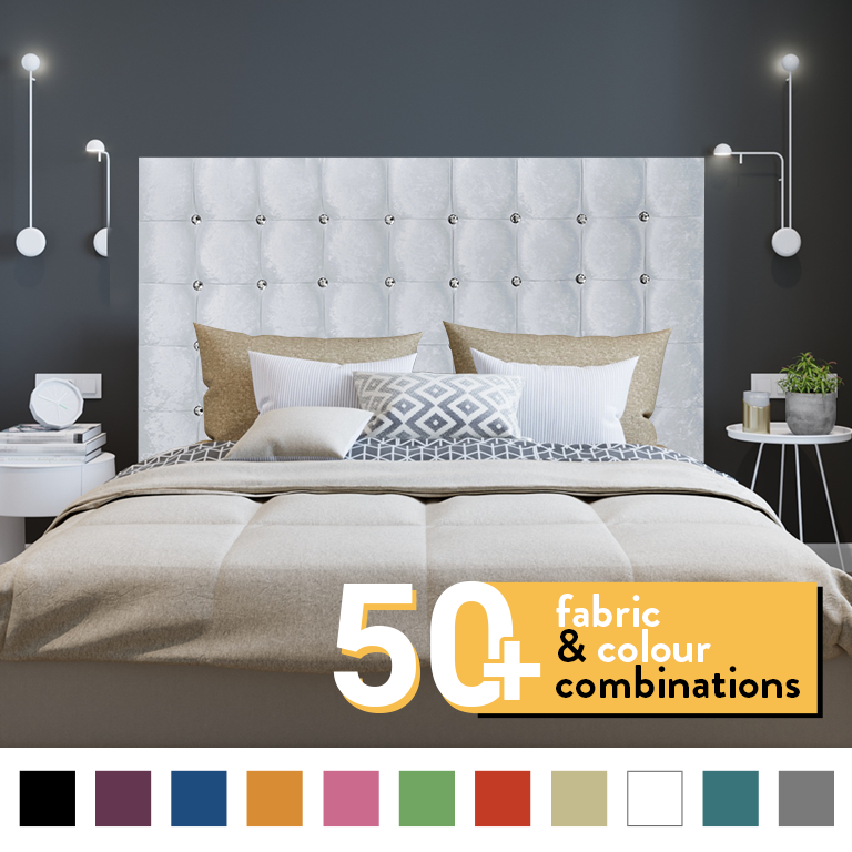 SUPER CUBE HEADBOARD IN CRUSH VELVET